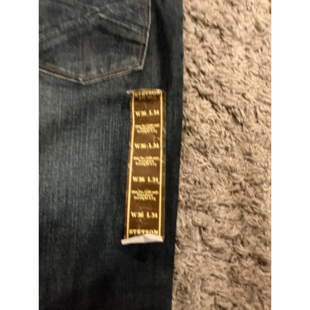 Stetson Mens No.‎ 1520 Standard Straight Leg Jeans Dark Wash Denim 36x34 NWT